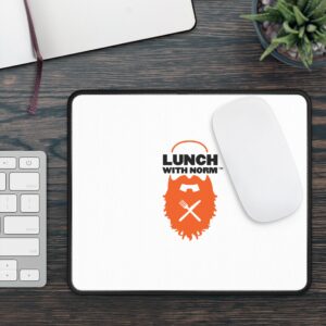 Lunch with Norm Gaming Mouse Pad, Gamer Desk Accessory, Personalized Mouse Mat, Office Decor, Gift for Gamers